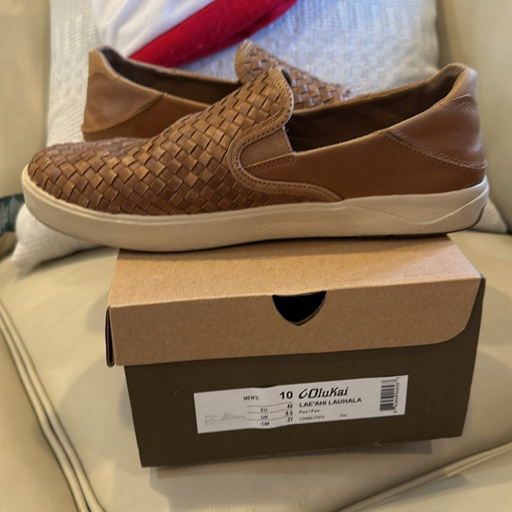 OluKai Lae‘ahi Lauhala - Men’s Woven Leather Shoes - Picture 7 of 10